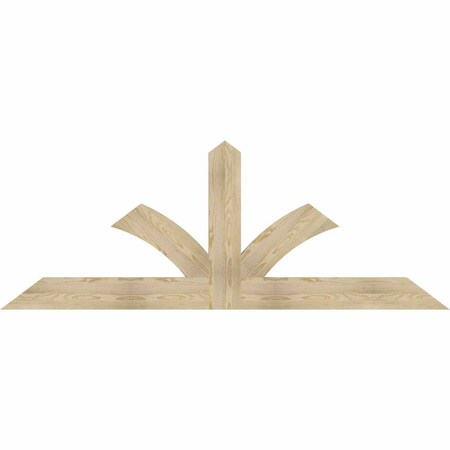Ekena Millwork Richland Rough Sawn Timber Gable Bracket, Douglas Fir, 84"W x 31"H x 2"D x 6"F, 9/12 Pitch GBW084X31X0206RIC00RDF
